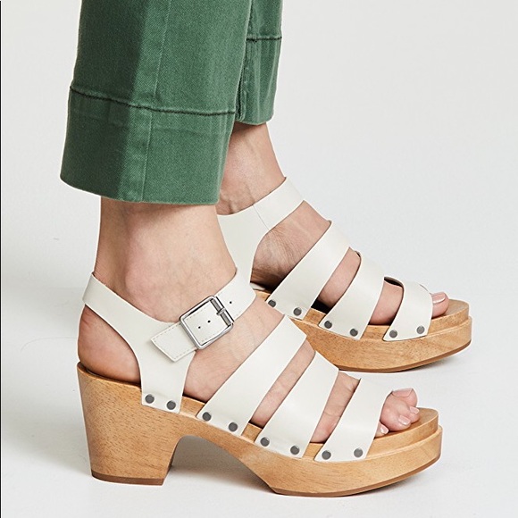 Madewell Sigrid Leather Clog Sandals - Picture 1 of 8